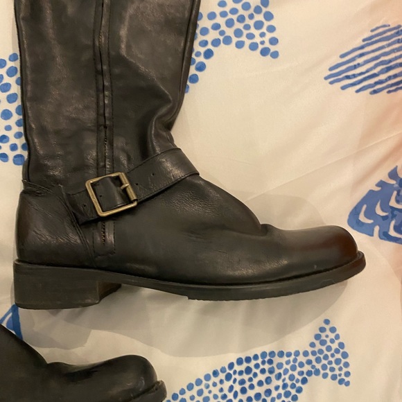 Miz Mooz Womens Kellen tall pull on black leather boots size 11 - Picture 8 of 12